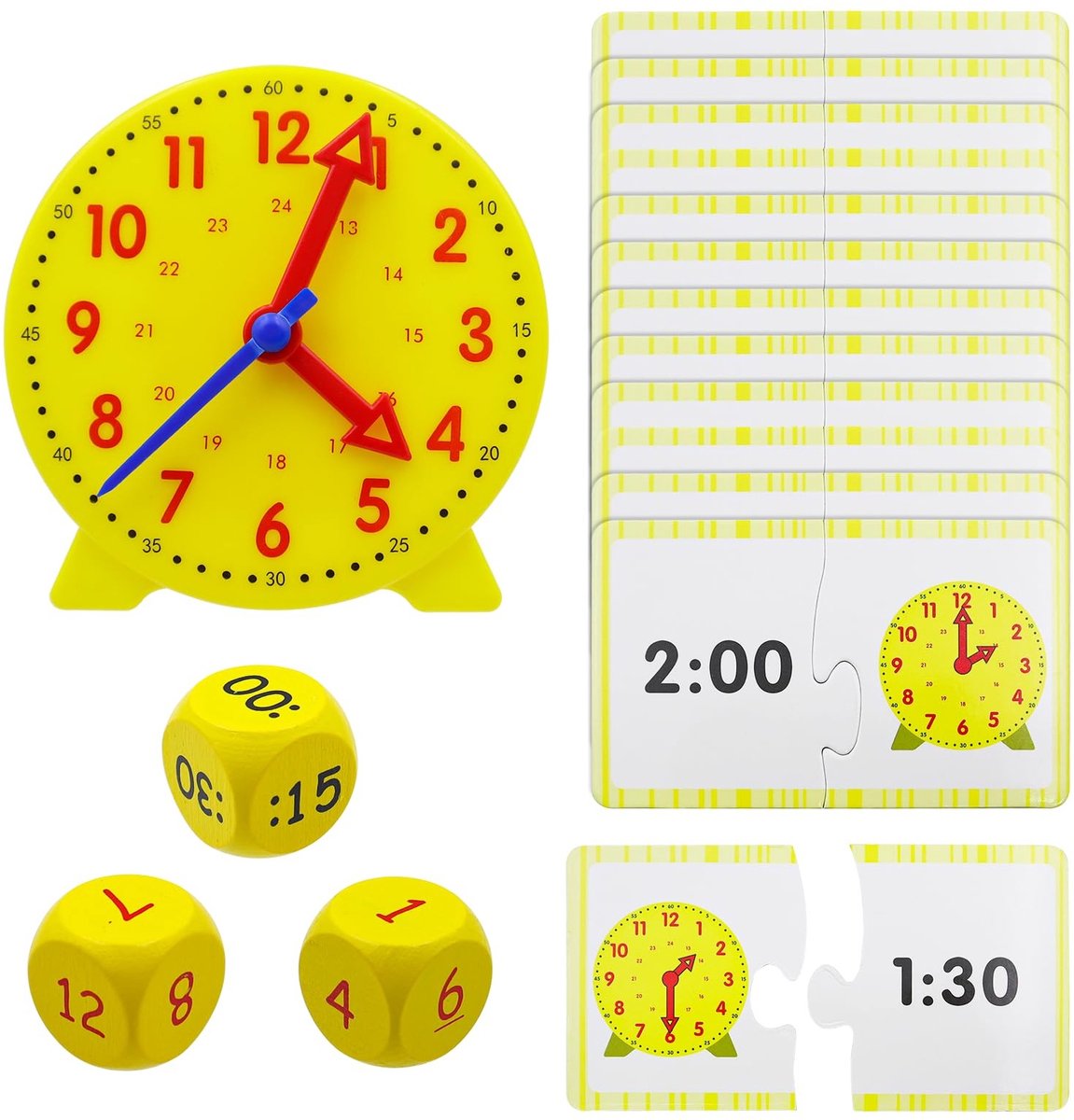 SolidKeus - Educatieve Horloge voor Kinderen met Leerkaarten