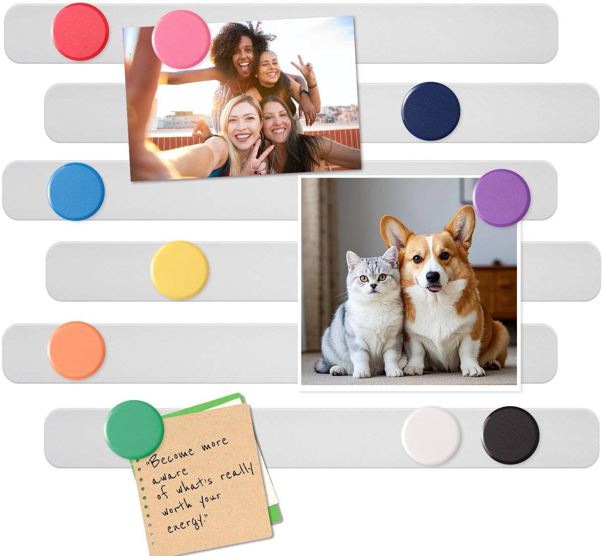 SolidKeus - Zelfklevende Magnetische Strips voor Memo's en Notities