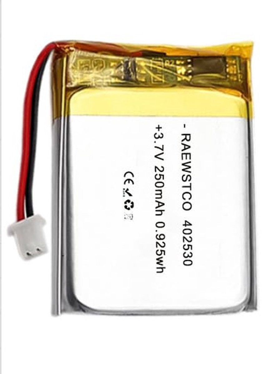 SolidKeus - 3.7V 250mAh Lithium Polymer Accu voor Schoonheids- en GPS-apparaten