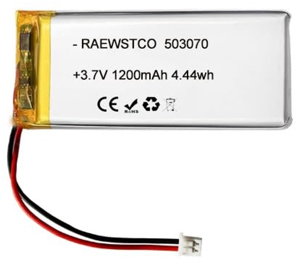 SolidKeus - Polymeer Lithium Accu 3.7V 1200mAh voor Cosmetica en Medische Apparaten