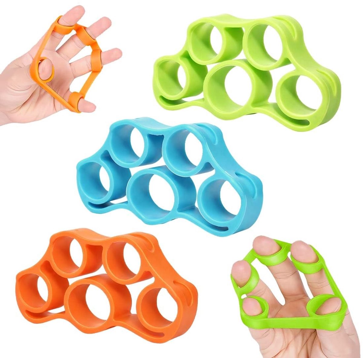 SolidKeus - 3 Stuks Silicone Vinger Trainers met Weerstandsniveaus