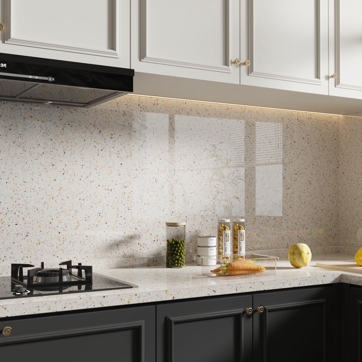 SolidKeus - Oranje Graniet Marmer Zelfklevend Behang