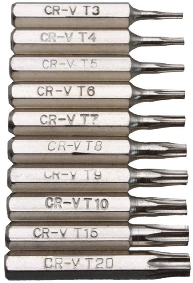 SolidKeus - Set van 10 V Schroefbits T3, T7, T8, T9, T20