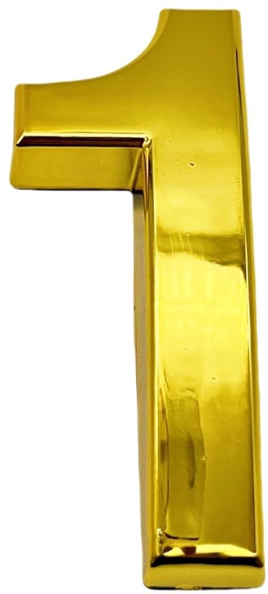 SolidKeus - 3D Gouden Huisnummers voor Deur en Postbus, Zelfklevend