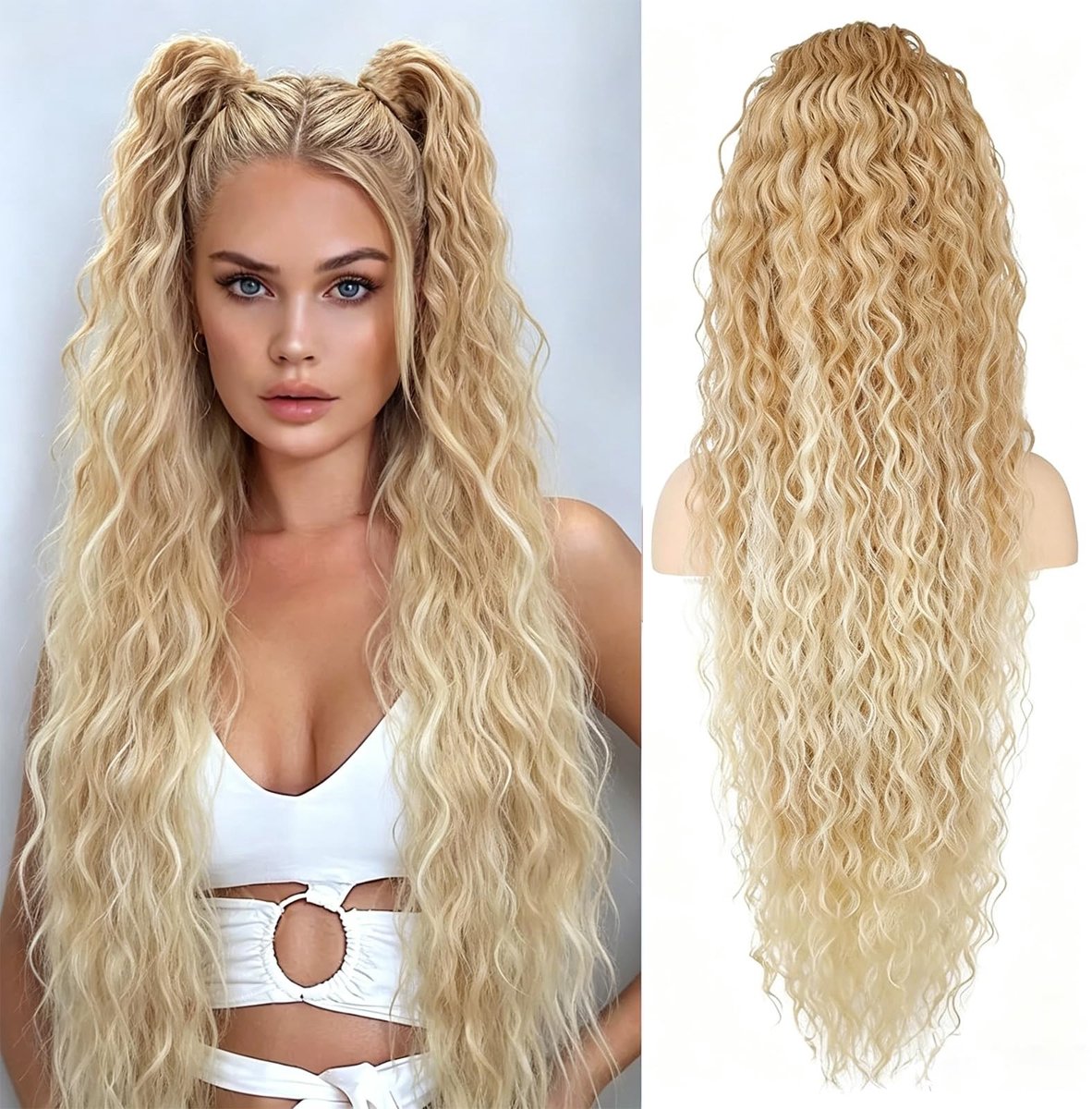 SolidKeus - Paardenstaart Haarverlenging met Clip (90 cm)