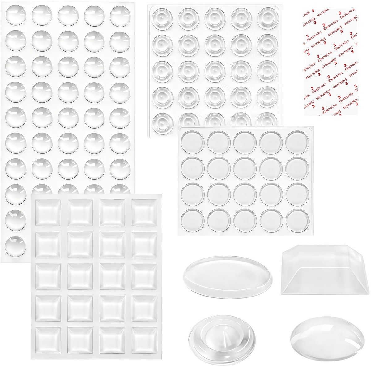 SolidKeus - Set van 115 Elastische Transparante Buffers voor Meubels