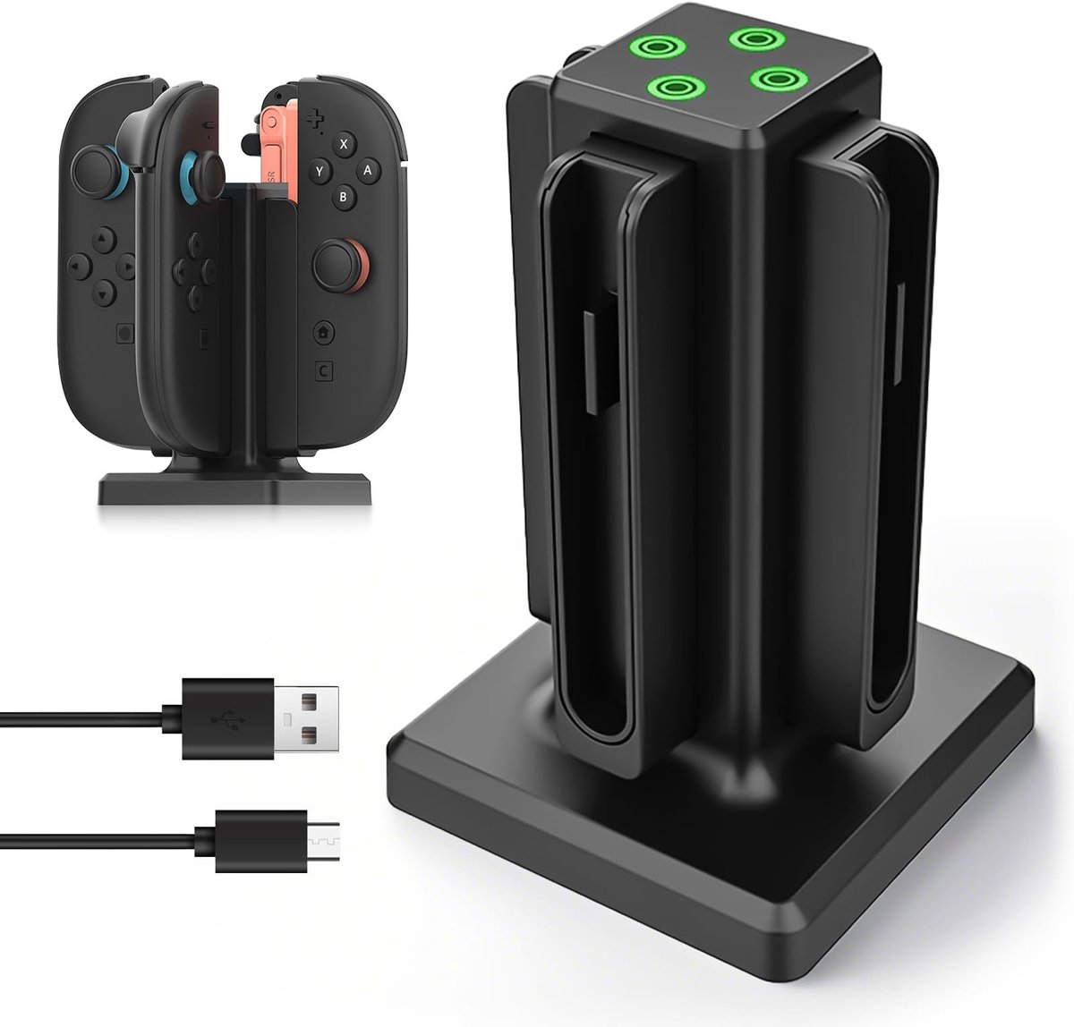 SolidKeus - 4-in-1 Oplaadstation voor Nintendo Switch 2 Joy-Con