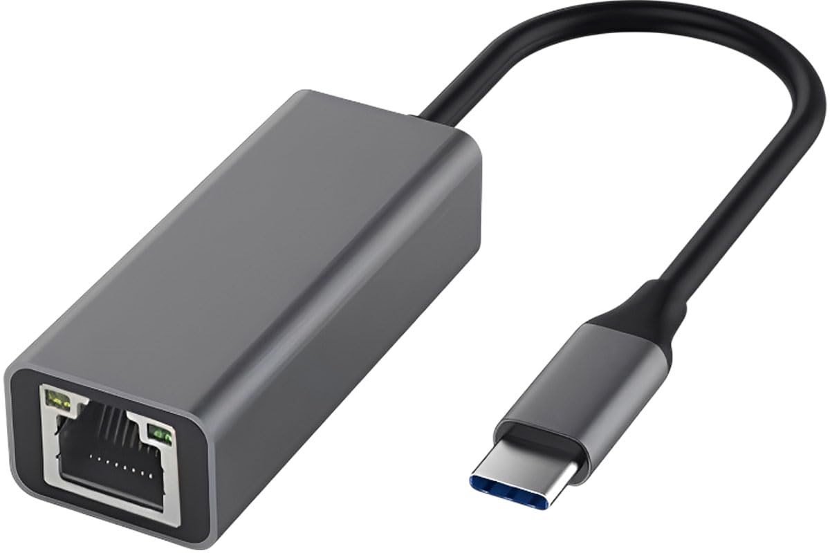 SolidKeus - USB-C naar Ethernet-Adapter met 1000 Mbit/s Snelheid