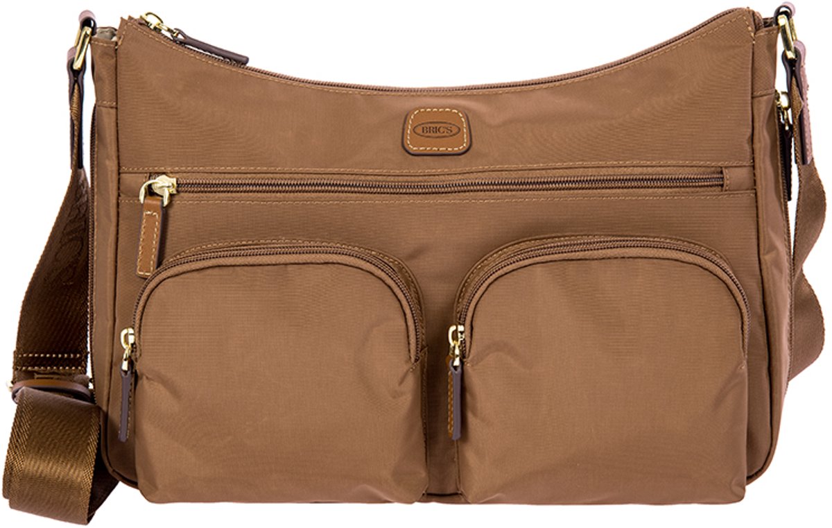 Brics XCollection Medium Schoudertas Dames - Polyamide - Bruin
