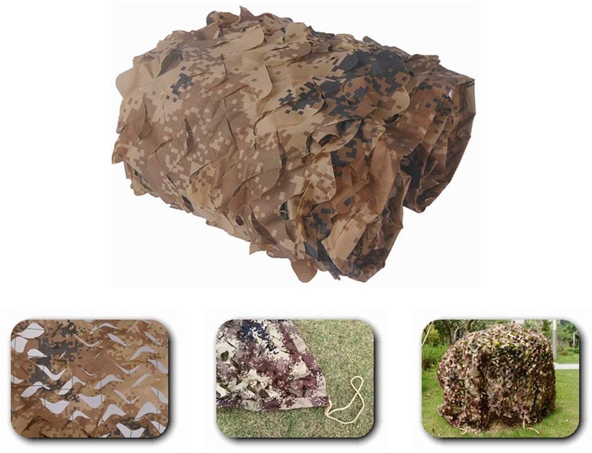 SolidKeus - Camouflage Net voor Tuin en Buitenactiviteiten 2x3M