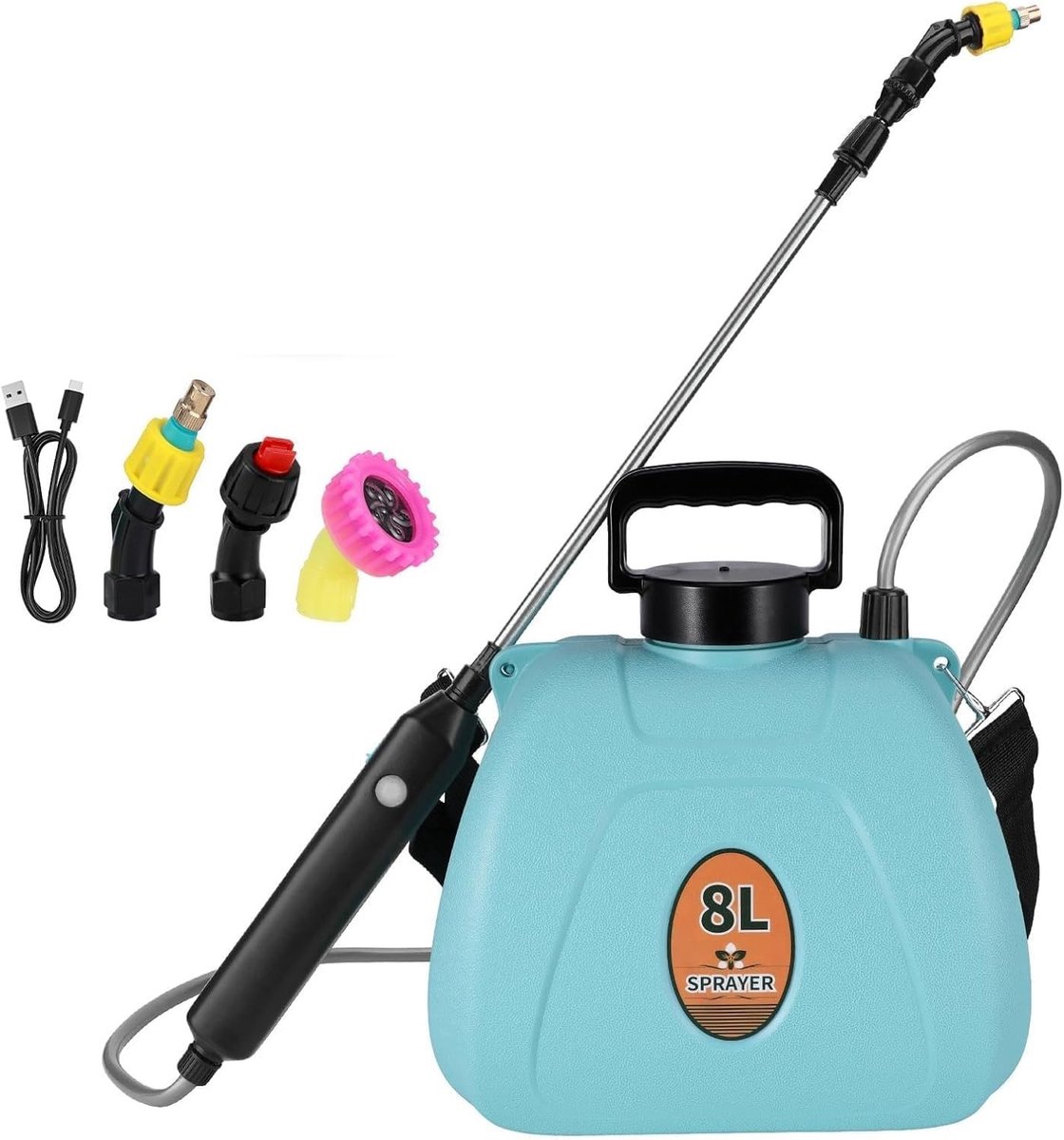 SolidKeus - Elektrische Sprinkler met 5L Waterreservoir en 3 Verstelbare Duren