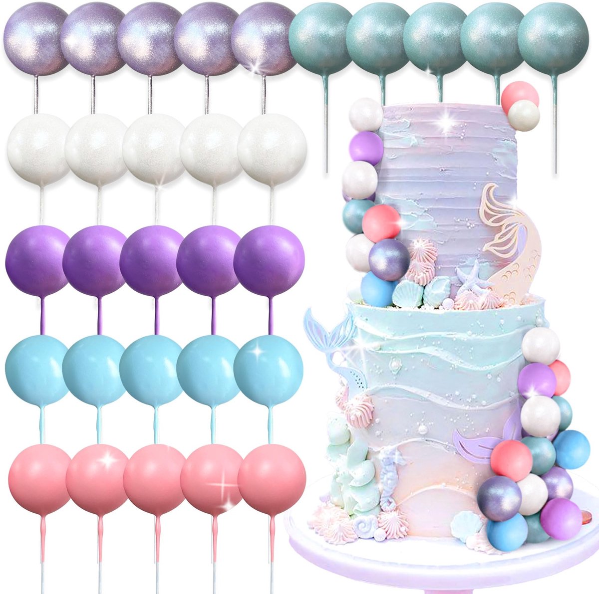 SolidKeus - Zeemeermin Staart Taartdecoratie voor Feestjes