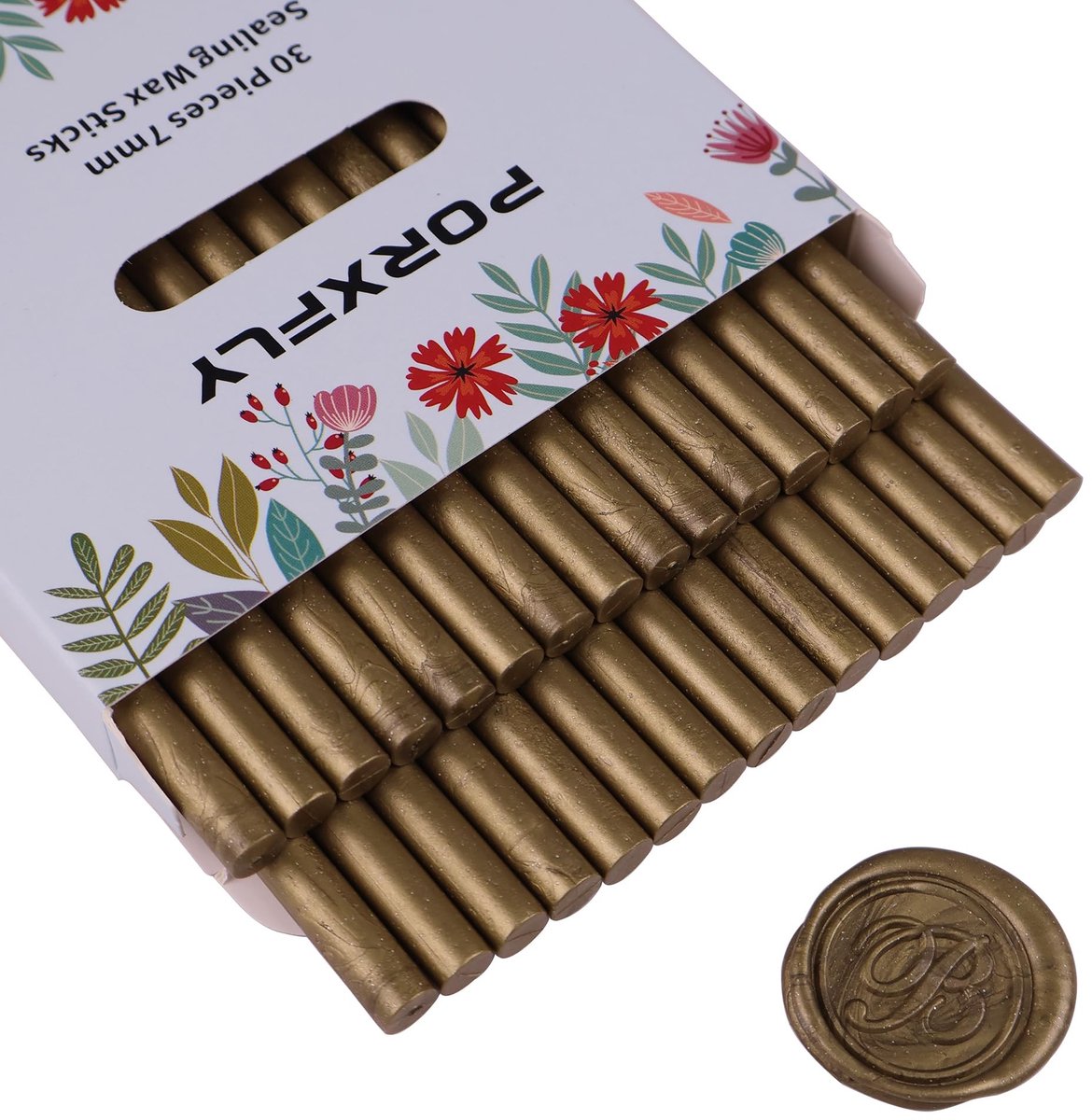 SolidKeus - Set van 30 Sealing Wax Sticks voor Lijmpistool (Greenish Gold)