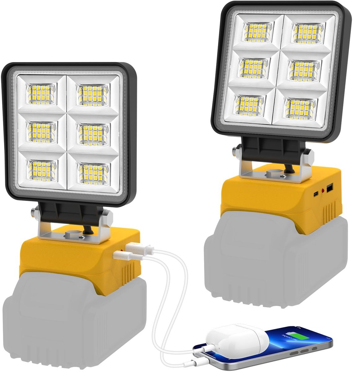 SolidKeus - Draagbare LED Bouwlamp met Type C en USB Opladen