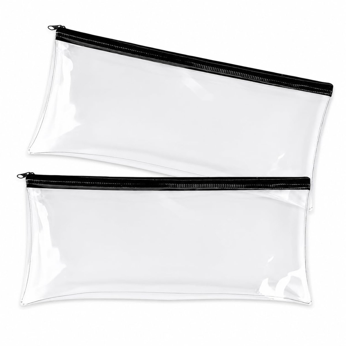 Namajunas - 2-stuks Penetui - Doorzichtig - 30*12CM - Voor kinderen en volwassenen - Terug naar school - Voor examendoeleinden - Etuis voor school – Pennenzak - Schoolspullen - Voor jongens en meisjes