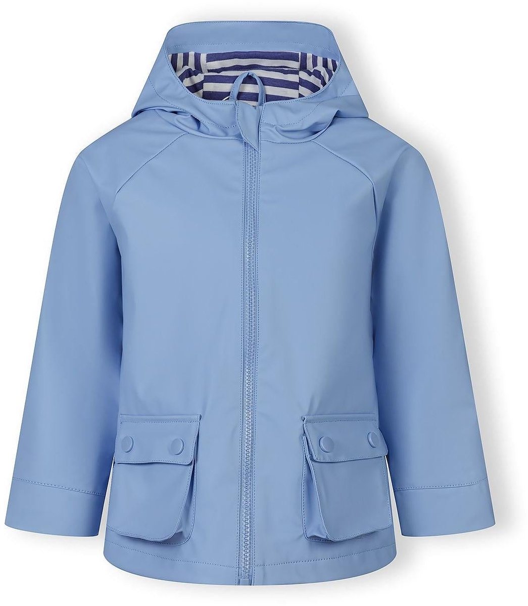 Minoti regenjas meisjes waterdicht met capuchon - blauw
