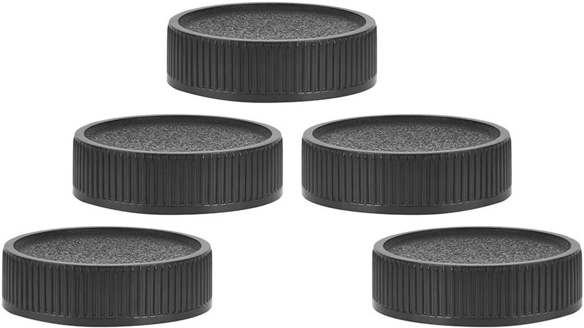 Set van 5 Stuks Plastic Achterlensdeksels voor M42 Camera's - Stofdicht en Beschermend Accessoire
