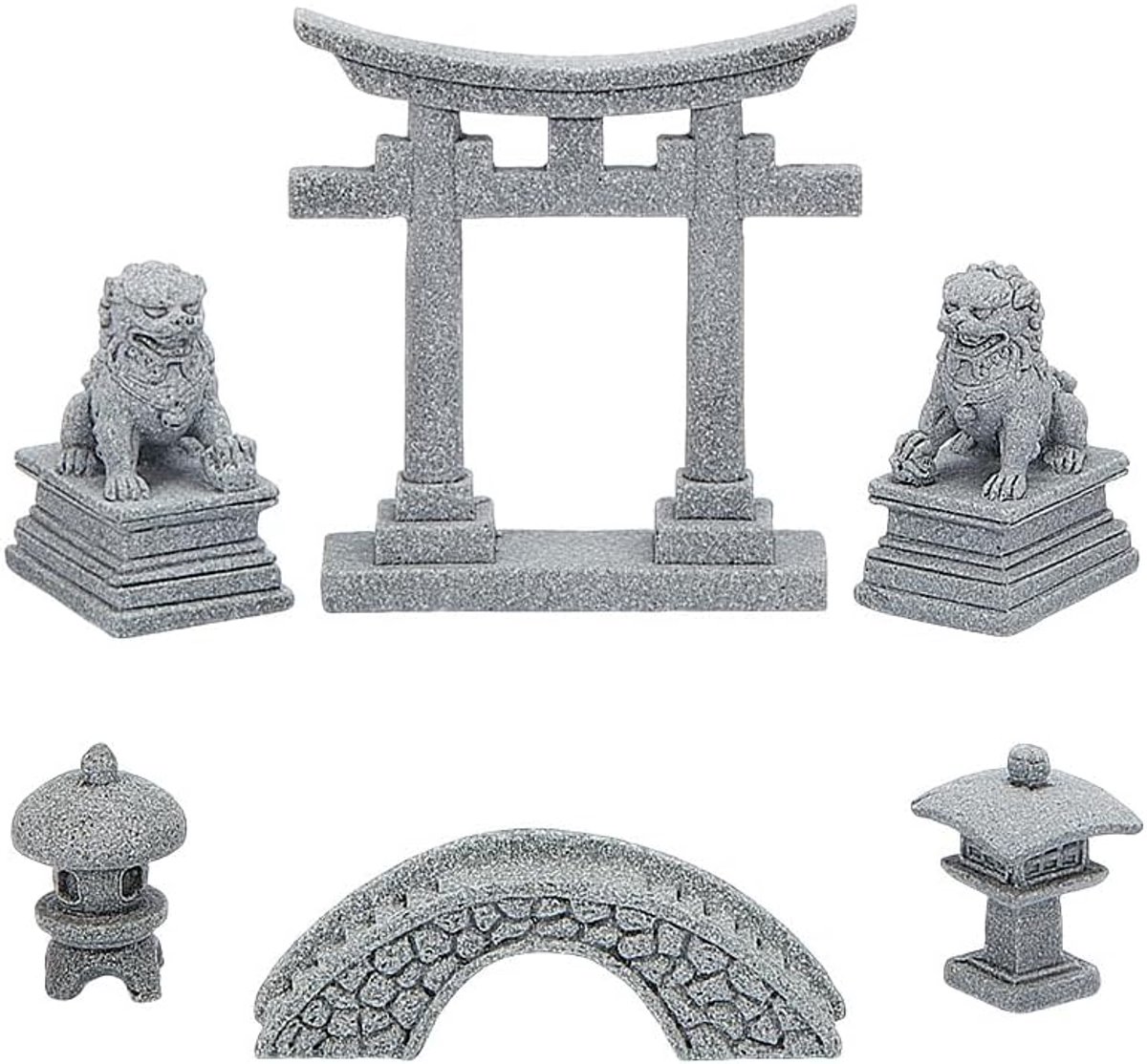 6 stuks mini zen tuinaccessoires, 5 stijlen Zen Garden Decor Micro Landschap Fish Tank Scene Ornament Celestiet Beeldjes voor Landschap Balkon Tuin Visaquarium Decoratie