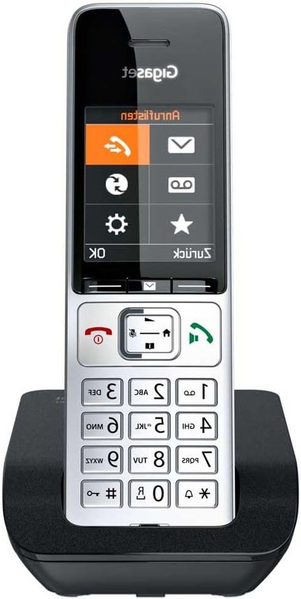 Draadloze Telefoon - Huistelefoon DECT - Thuis Bellen - Groot Kleurendisplay - 24 x 69 cm - Zilver Zwart