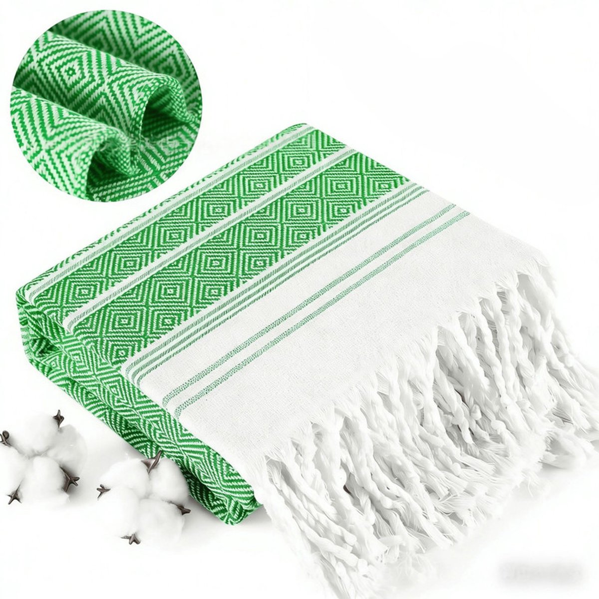 Sneldrogende badhanddoek (1 stuk), lichtgewicht en zeer absorberende katoenen handdoek, ex