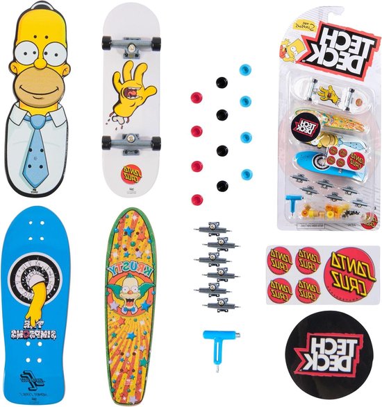 Fingerboard Set - Mini Skateboards - Trucs Oefenen - Authentieke Merk Graphics - 4 Stuks - Multicolor