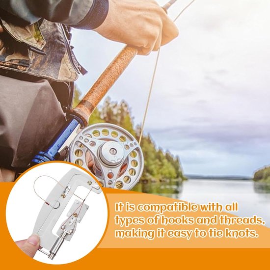SnelShoppen - Fishing Knots Tying Tool - Roestvrijstalen Binding Tool voor Vissers - Handige Accessoires voor Vissers met Sterke Corrosiebestendigheid van Snelshoppen — afbeelding 3