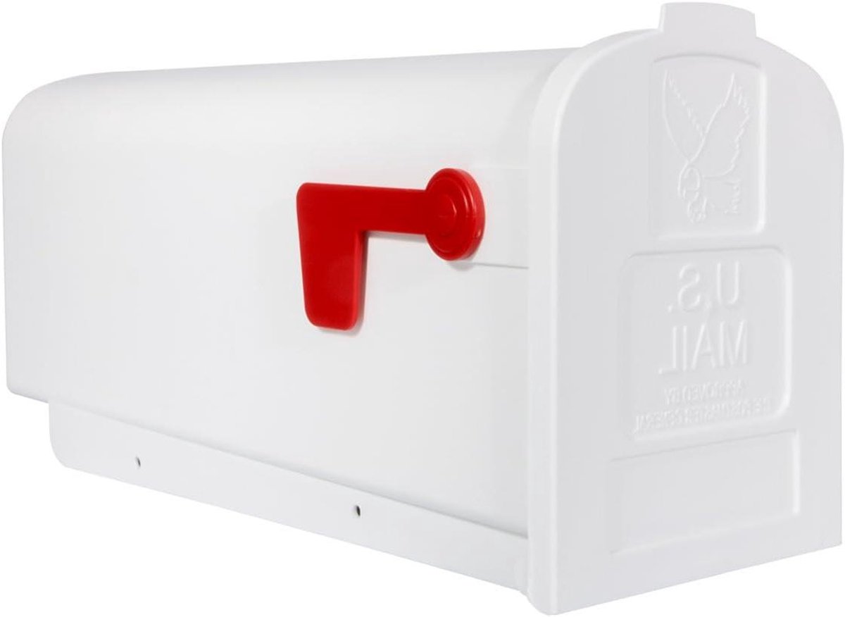 Brievenbus Landelijke Stijl - Postbus Buiten - Post Ontvangen - US Postmaster Goedgekeurd - 49 x 24 cm - Wit