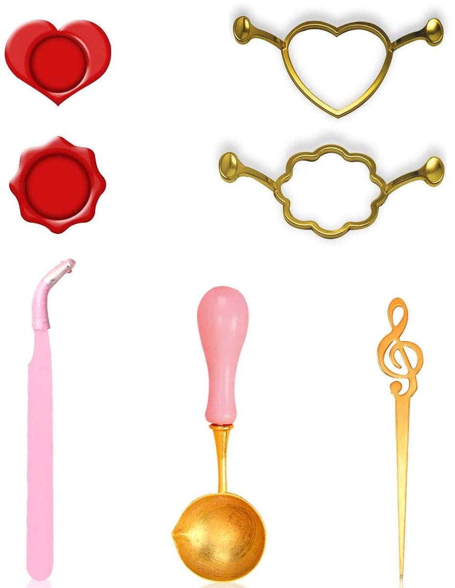 Wax Seal Molds - Zegelvormen Wax Stempels - Decoratieve Zegels Maken - Hart en Bloem Vormen