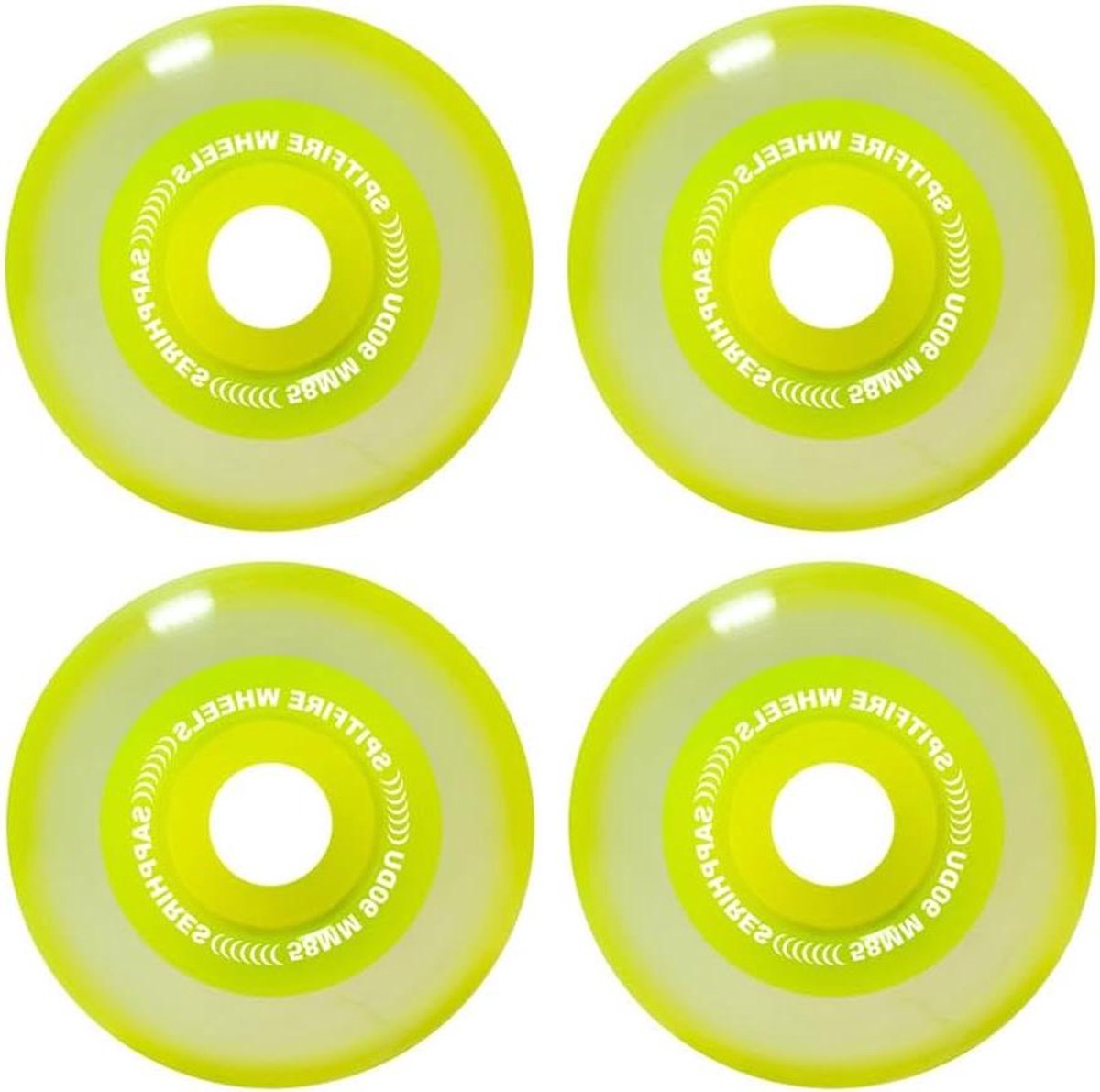 Skateboard Wielen Wielen Set Skaten Zachte Bovenlaag 58 mm Neon