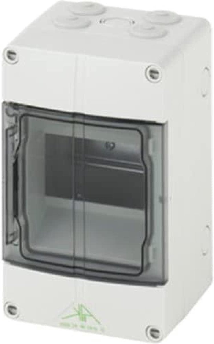 Verdeel kast opbouw - Groepenkast Zekeringkast - Elektrische installatie - 4 kabelinvoeren - 1 rij - Grijs