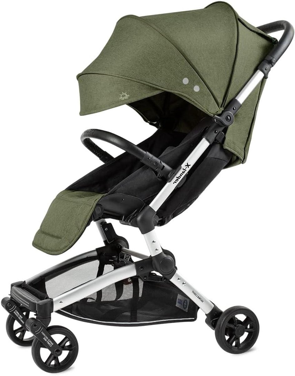 Reisbuggy - Lichtgewicht kinderwagen - Actief op reis - Inklapbaar tot rugzak - Tot 25 kg - Groen