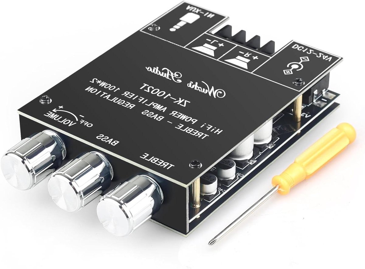 Audio Versterker Module - Draadloze Ontvanger - Muziek Streamen - Dubbele Chip Technologie - 200 Watt - Zwart