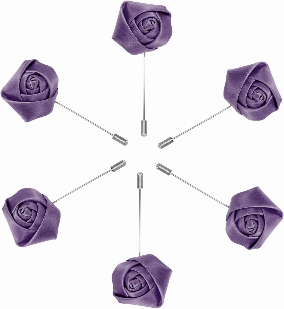 6 stuks bruidegom reversspelden rozen reversspelden voor mannen bruiloft ceremonie jubileum formeel diner party paars