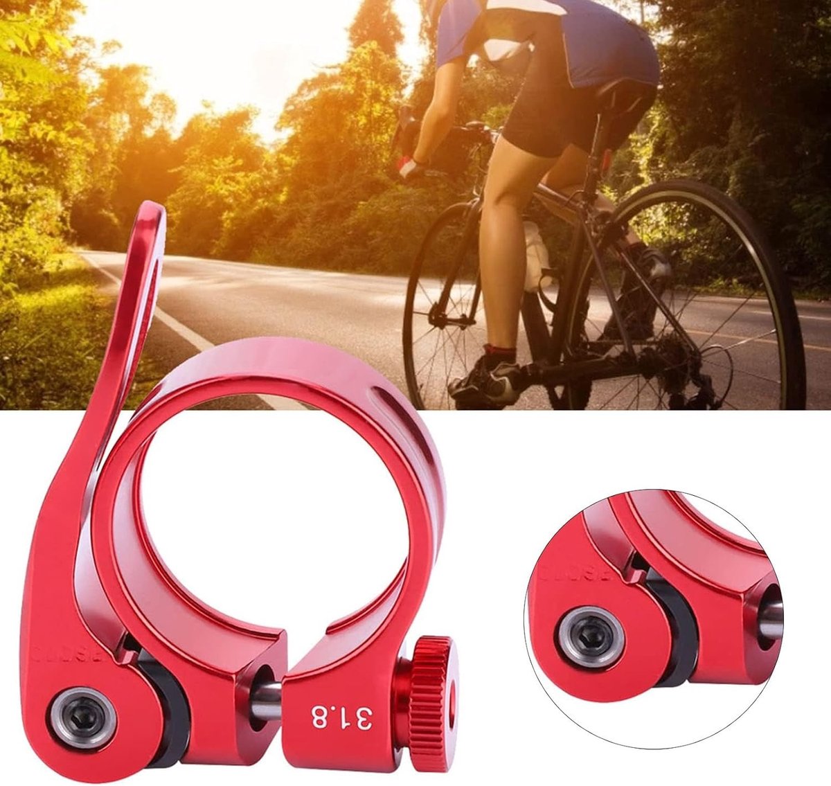 Zadelklem Snelle Ontgrendeling van Aluminium Legering 31.8mm voor Racefietsen en Mountainbikes