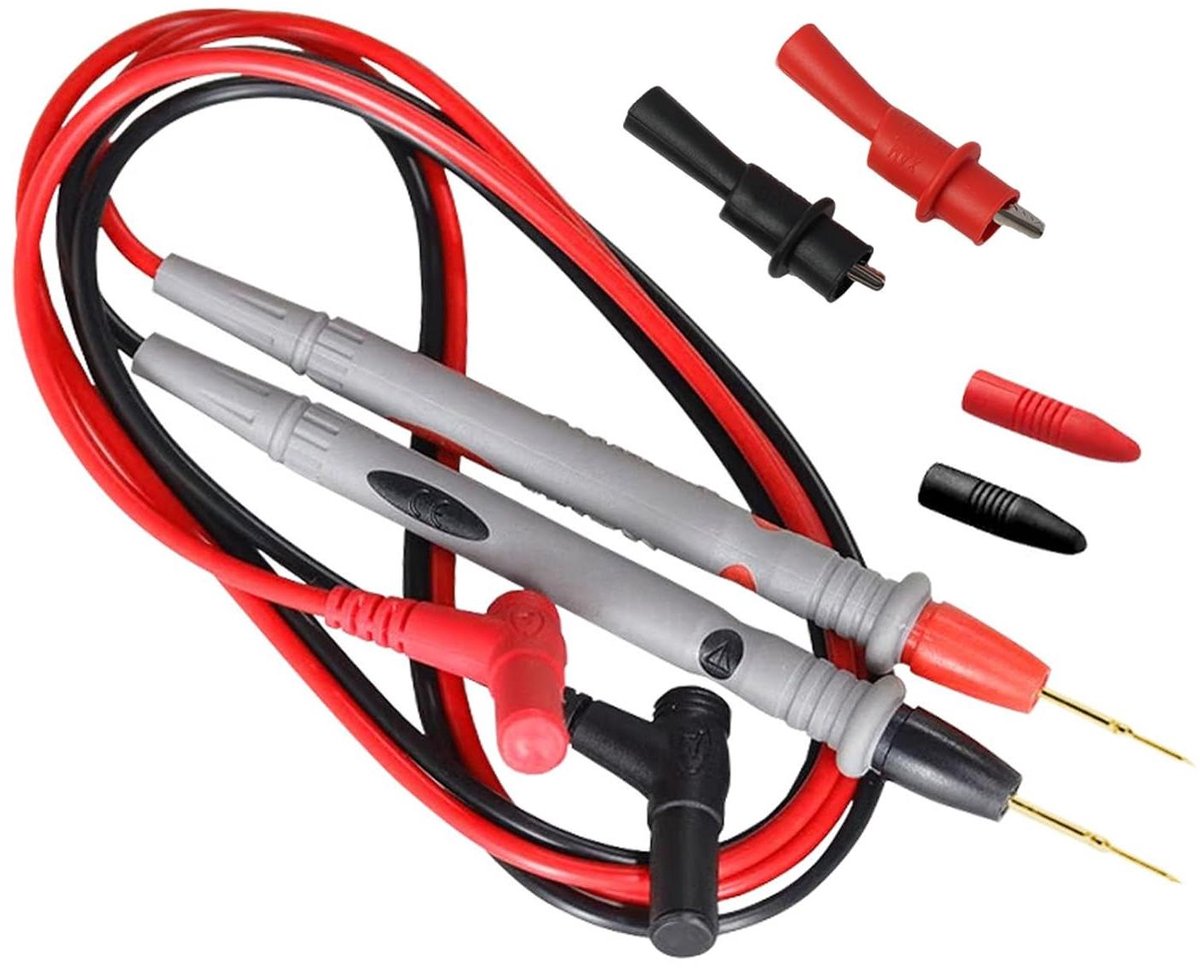 Multimeter Sondes - Meetkabels - Elektrisch Testen - Universele Connectoren - 1000 V 20 A - Zwart