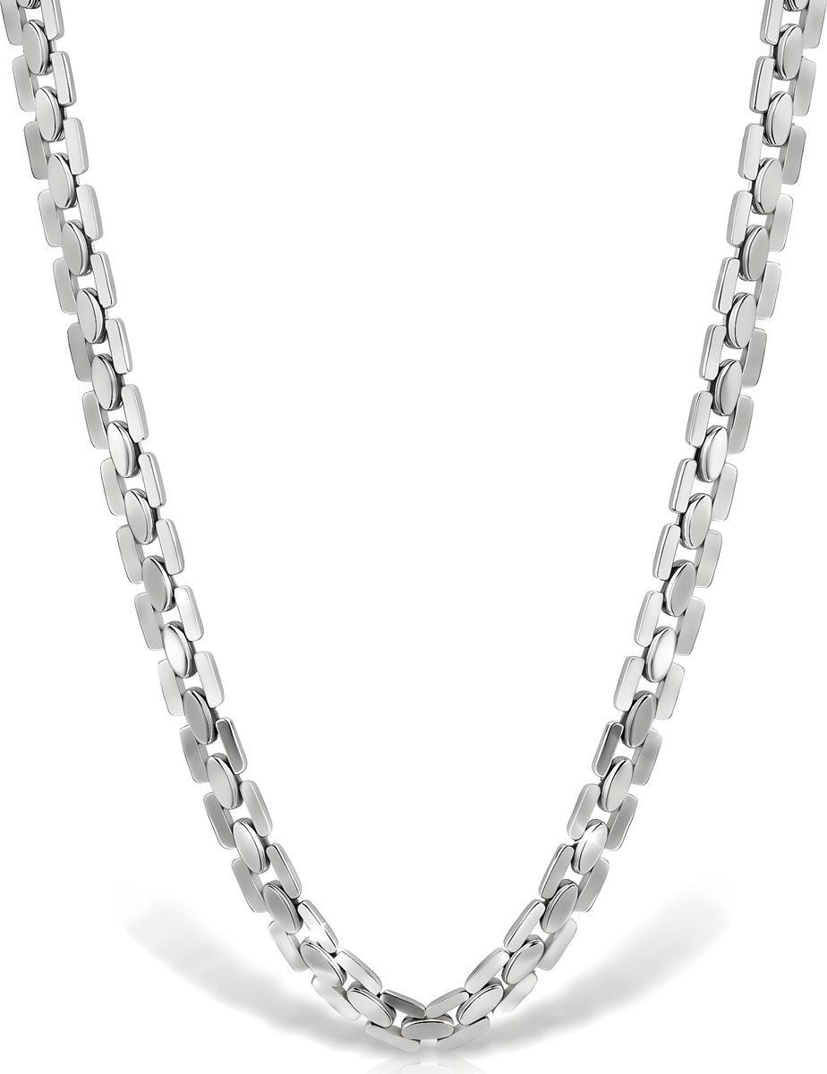 Schakelketting - 60 cm lang - stalen ketting ALESSIO karabijnsluiting - geschenkverpakking