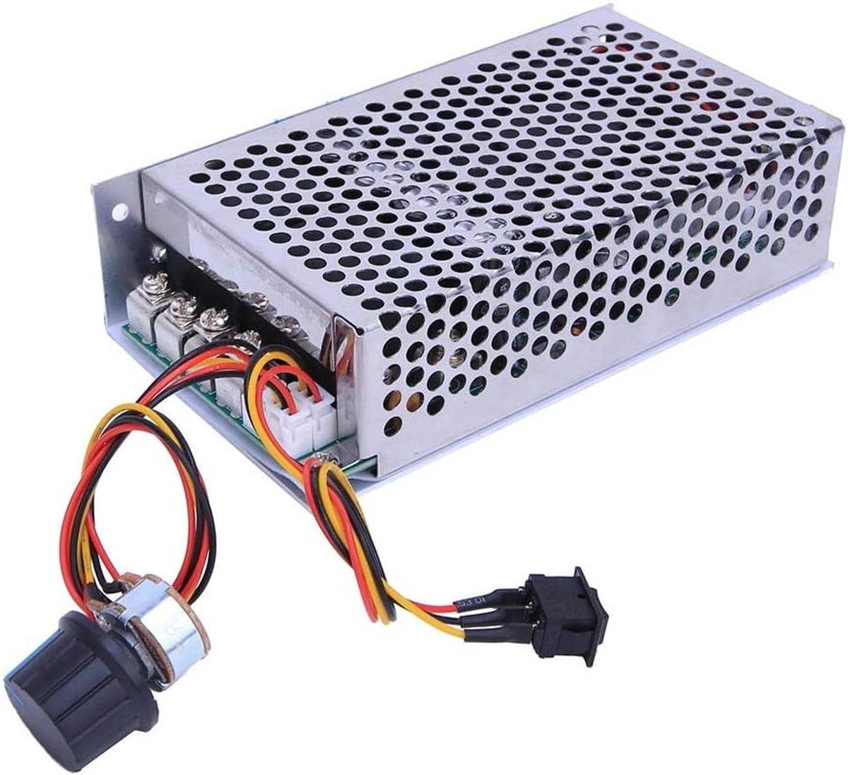 DC Motor Snelheidsregelaar - PWM Regelaar Toerentalregelaar - Motoren Aanpassen - Hoge Kracht 5000W - 10-50V 100A - Zwart