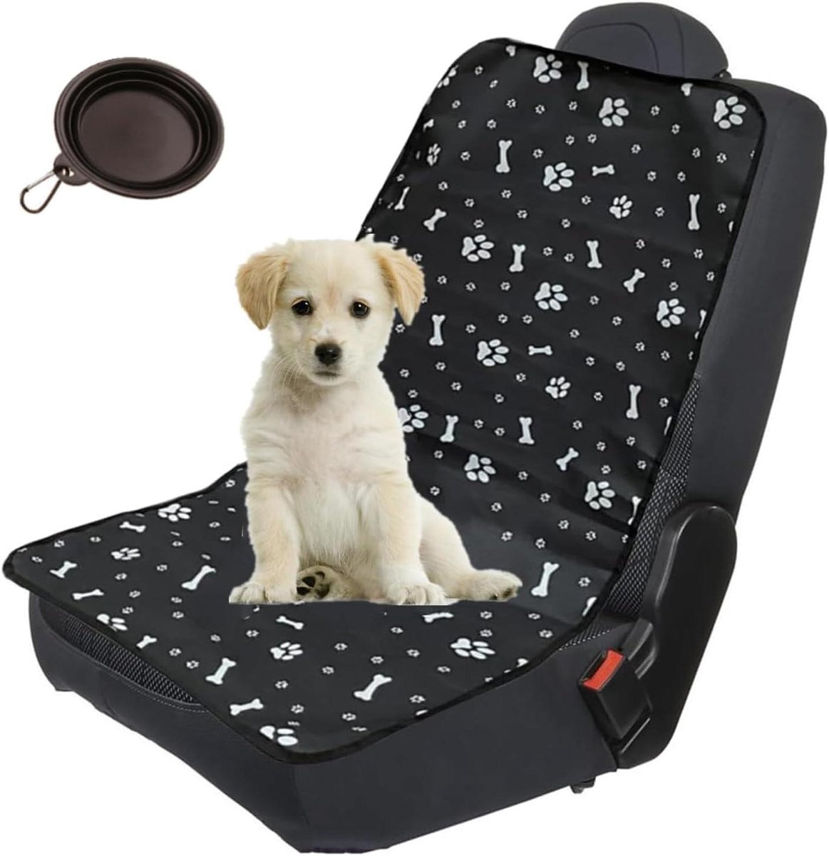 Honden Autostoelhoes - Autostoel Beschermer - Huisdieren Vervoeren - Waterafstotend Oxford Materiaal - 106 x 49 cm - Zwart