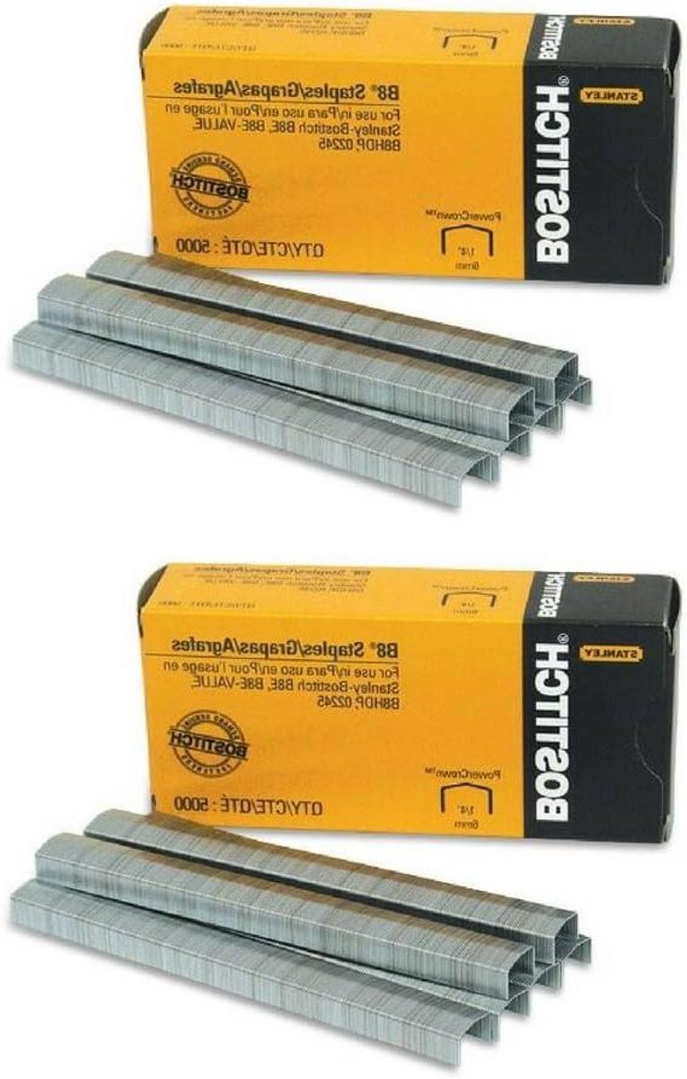 Nietjes - Kantoor nietjes - Documenten nieten - Fijn geslepen beitelpunten - 10.000 stuks - Zilver