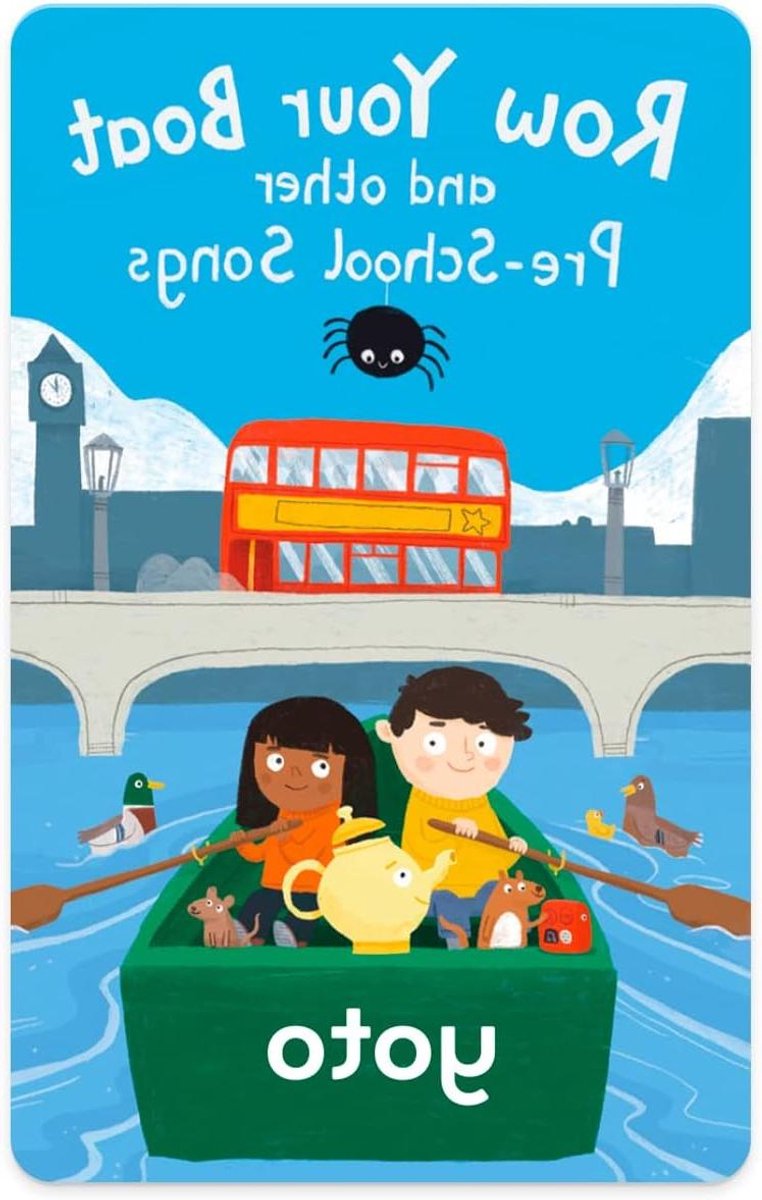 Muziek Kaartjes - Luisterboek Kaartjes - Kinderen Muziek Luisteren - Engelse Liedjes - 11 cm - Wit