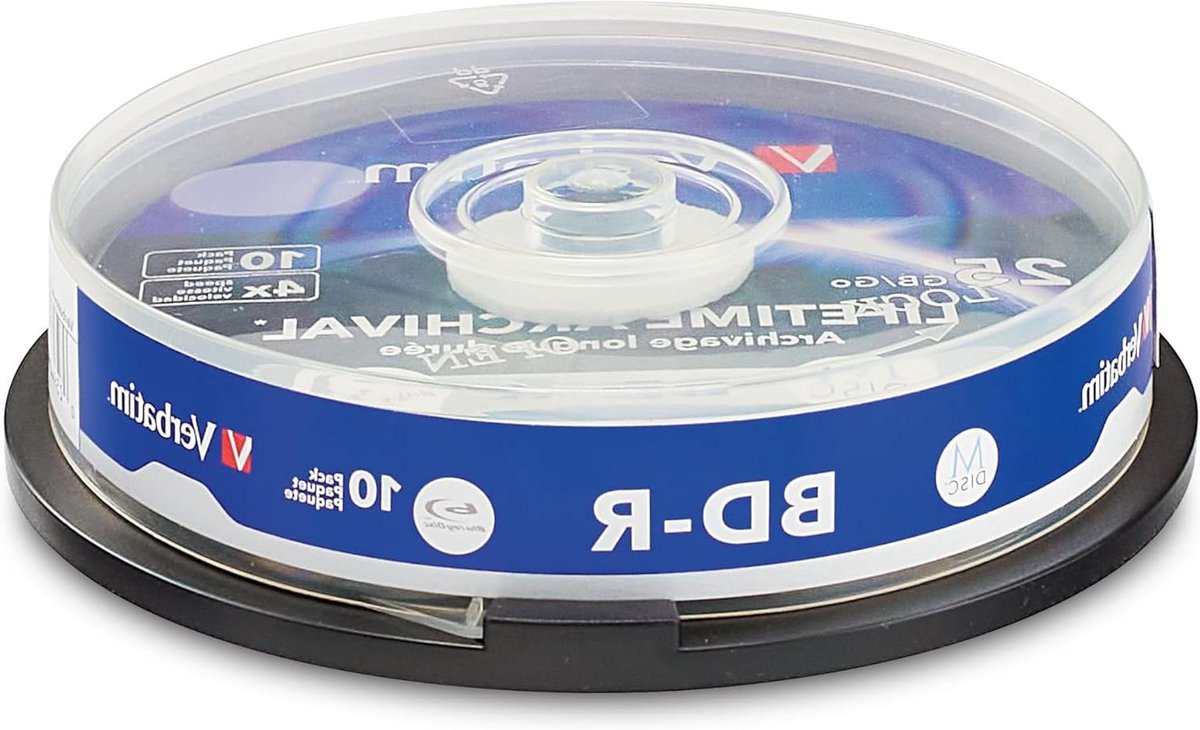 Blu-Ray Schijven - BD-R Media - Digitale Opslag - Steenachtige Opslaglaag - 25 GB - Wit