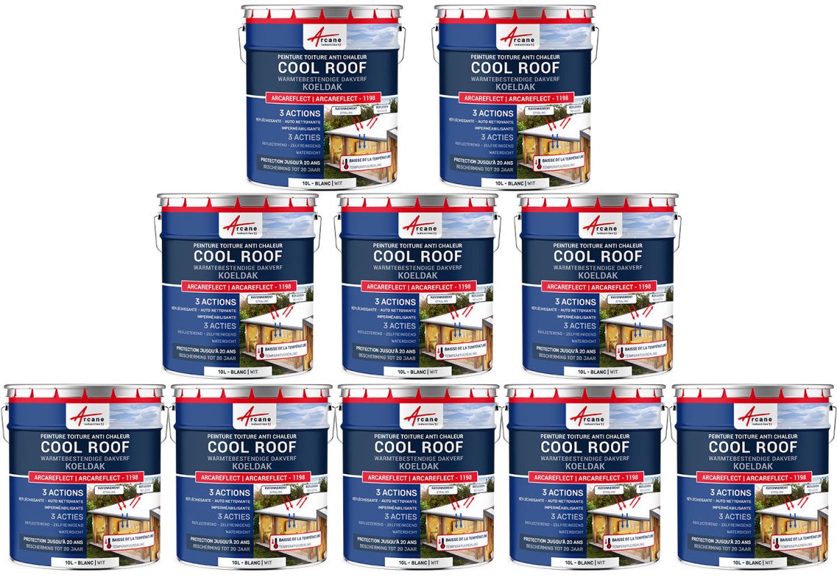 Cool Roof - Witte reflecterende dakverf tegen hitte - ARCAREFLECT - 1198