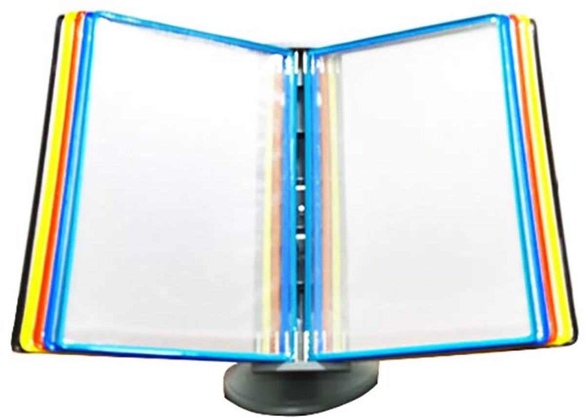Documenthouder - verstelbare roterende A4-displaystandaard voor desktop en muur, 32 x 23 cm, efficiënte ruimtebesparende oplossing voor thuis en op kantoor