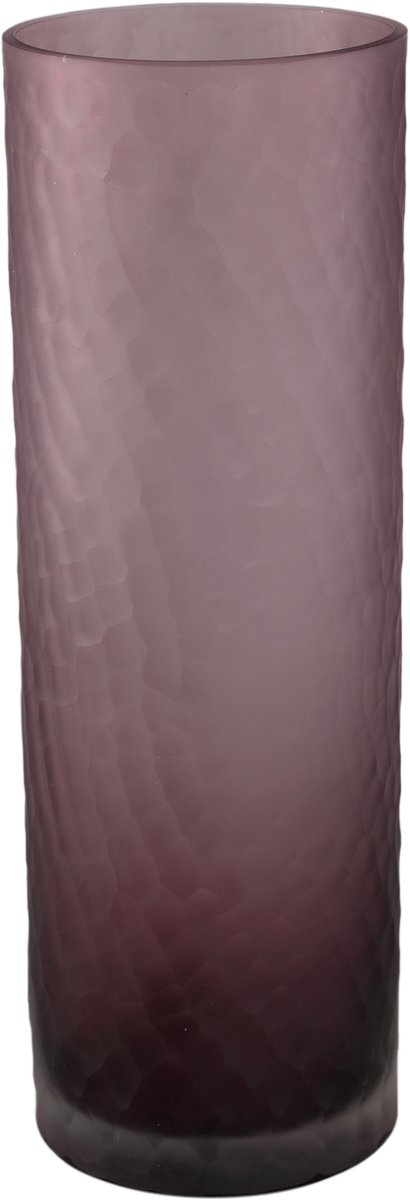 PTMD Paulene Light Pink Glass Vase Handcut Straight L