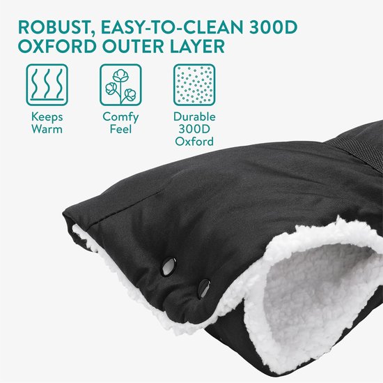 Warm Mouw Handschoenen voor Kinderwagen en Wandelwagen - Wind- en Waterafstotend van Merkloos — afbeelding 3