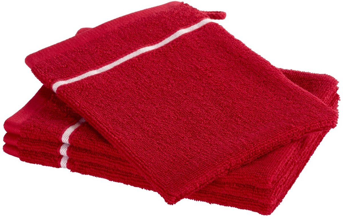 Moodit Washandjes Empress - Deep Red - set 4 st. - 23 x 16 cm - 100% Katoen