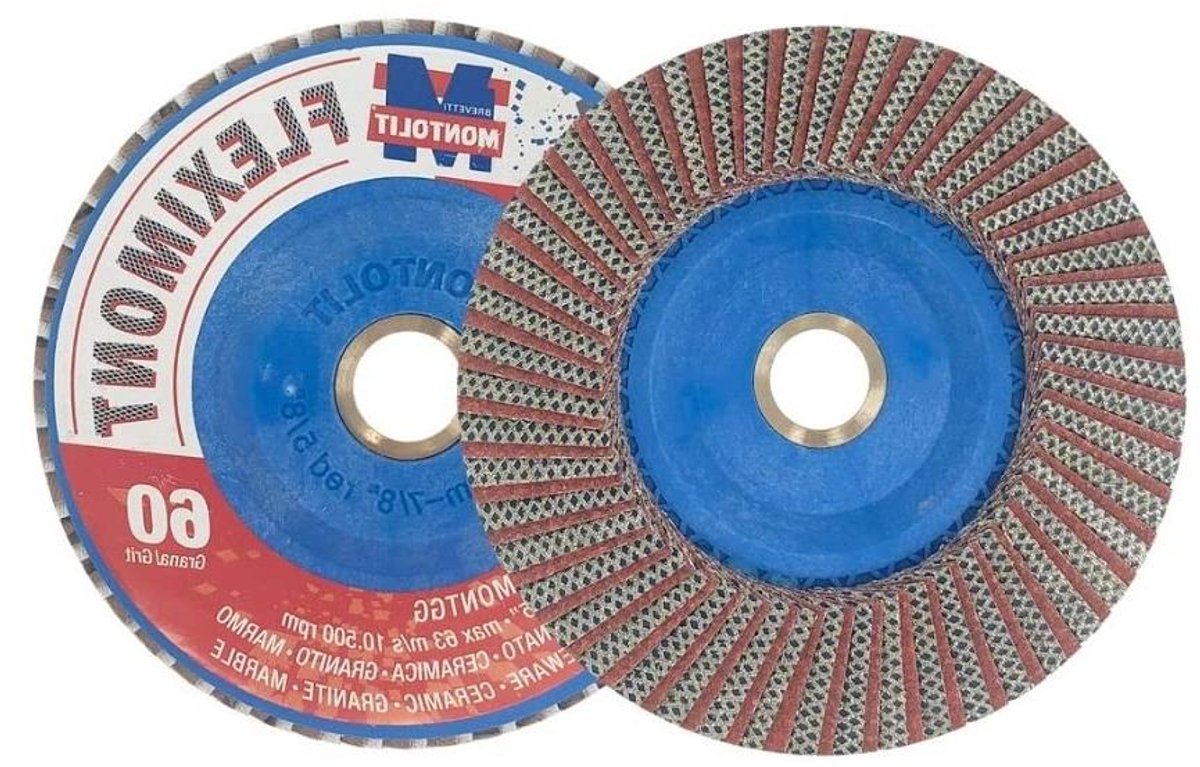 Diamant Lamellenschijf - Afbraamschijf Slijpschijf - Materiaal Bewerken - Hoge Lamellendichtheid - 115 mm - Blauw