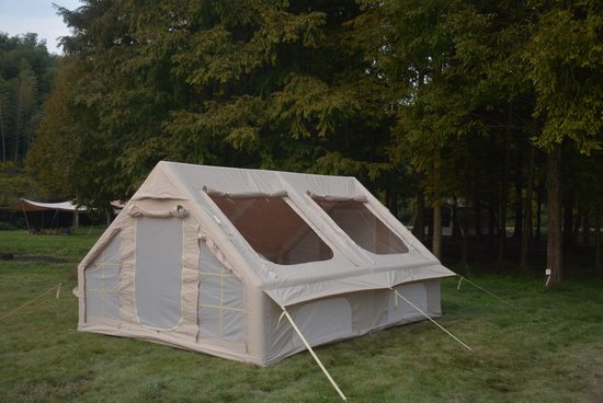 MIVRAY Tent - Opblaasbare Familietent 300 x 400 x 200 cm - Polyester - Beige - Voor 7 Tot 8 Personen - Snel Op Te Zetten van Mivray Tent — afbeelding 2