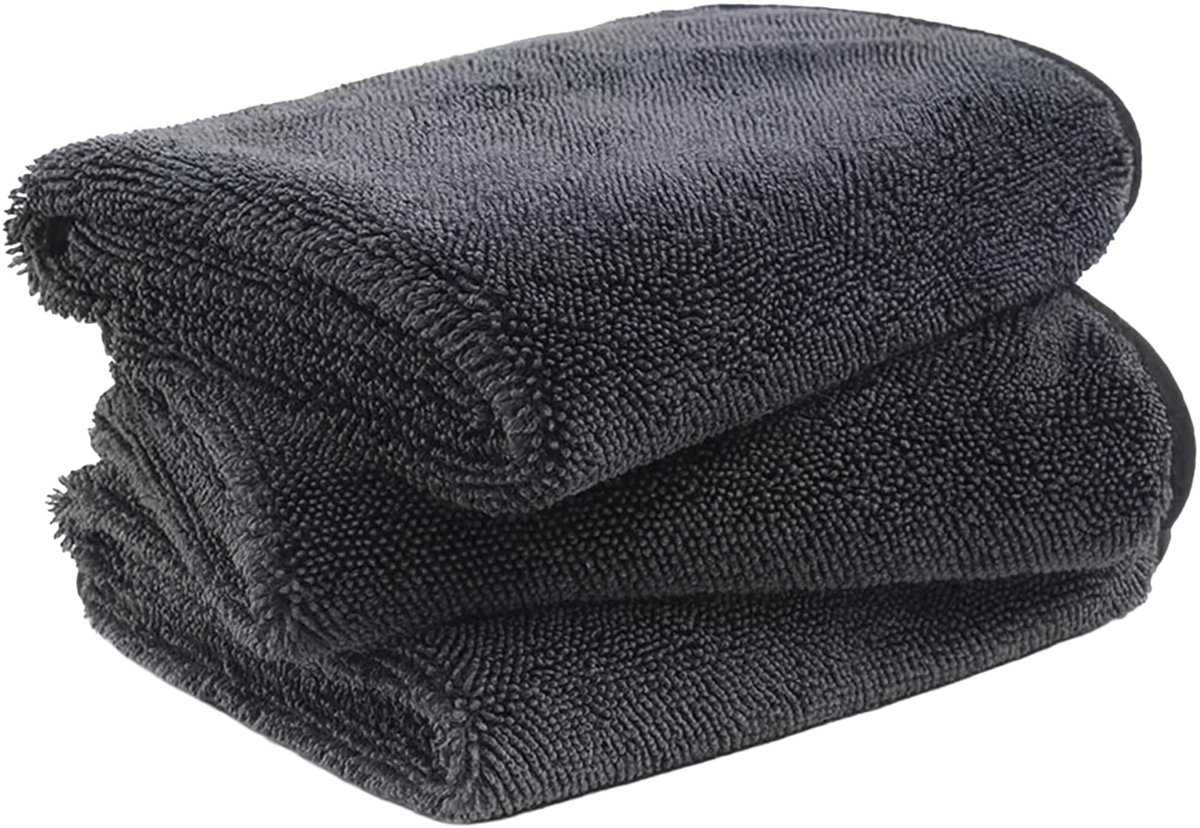 Microvezeldoeken 60 x 40 cm 600 g/m², Microvezel Doekjes met Hoge Absorptie voor Auto- en Huishoudreiniging, Auto Droogdoek Zonder Strepen (Set van 3)