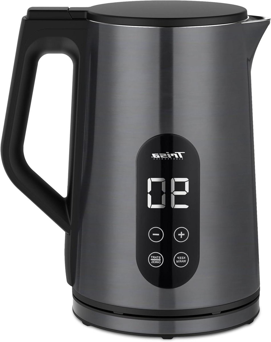 Digitale Waterkoker - Elektrische Ketel - Thee Zetten - Dubbele Wand - 17 Liter - Antraciet